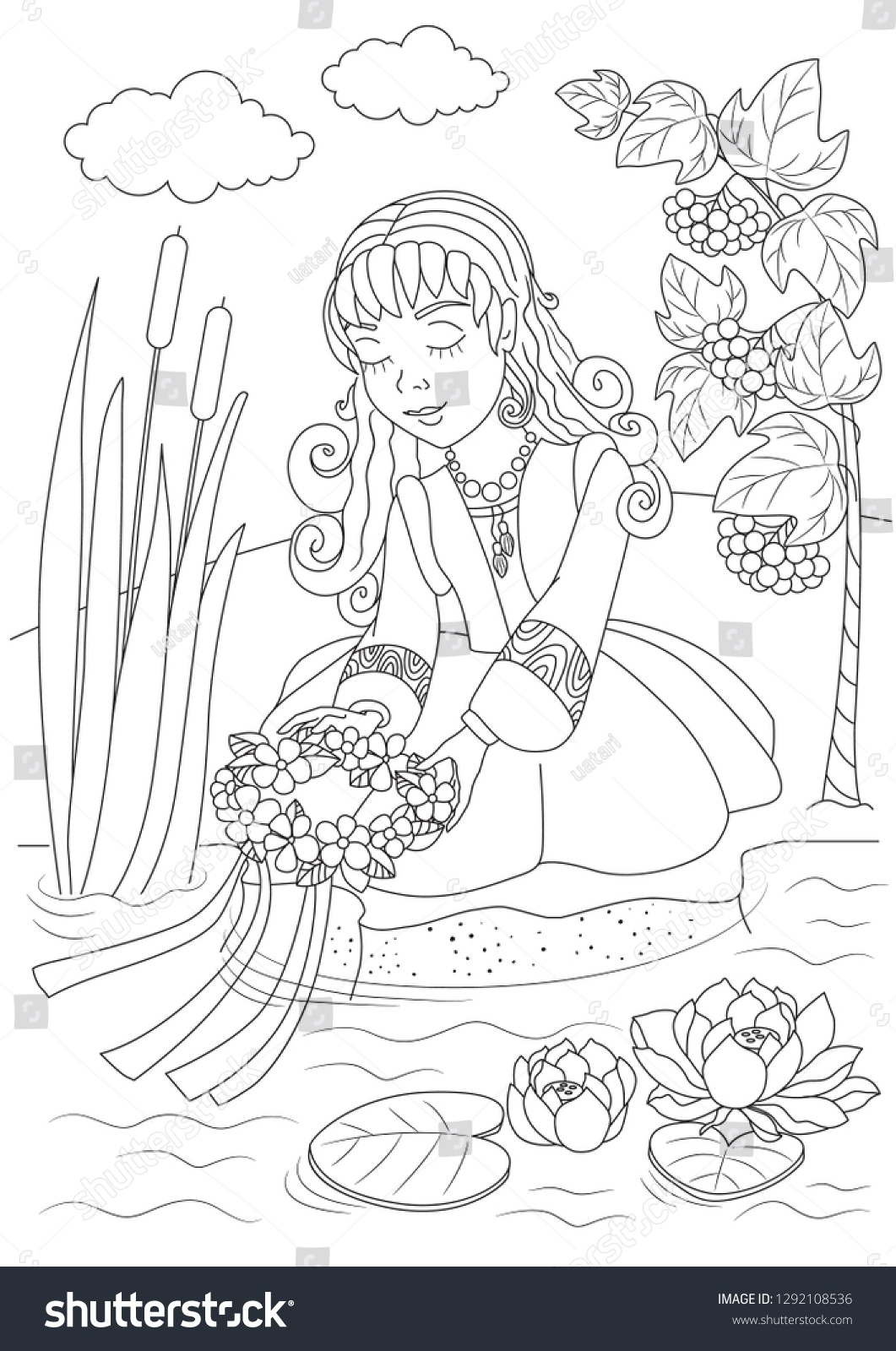 Girl Coloring Page Vector Illustration Coloring Stock Vector Royalty Free 1292108536 Shutterstock Girl Coloring Page Vector Illustration Coloring Stock Vector Royalty Free 1292108536 Shutterstock