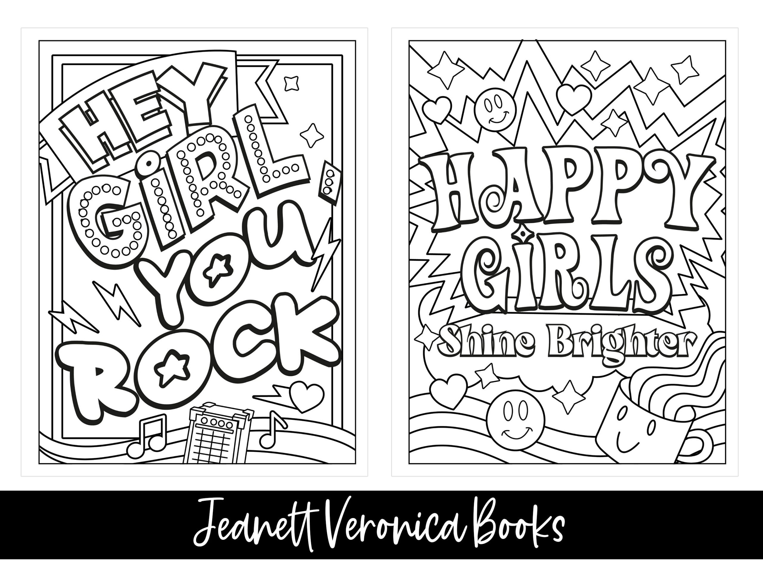 Girls Can Do Anything Inspirational Quotes Coloring Pages For Girls And Teens 25 Digital Coloring Pages Instant Download PDF Etsy