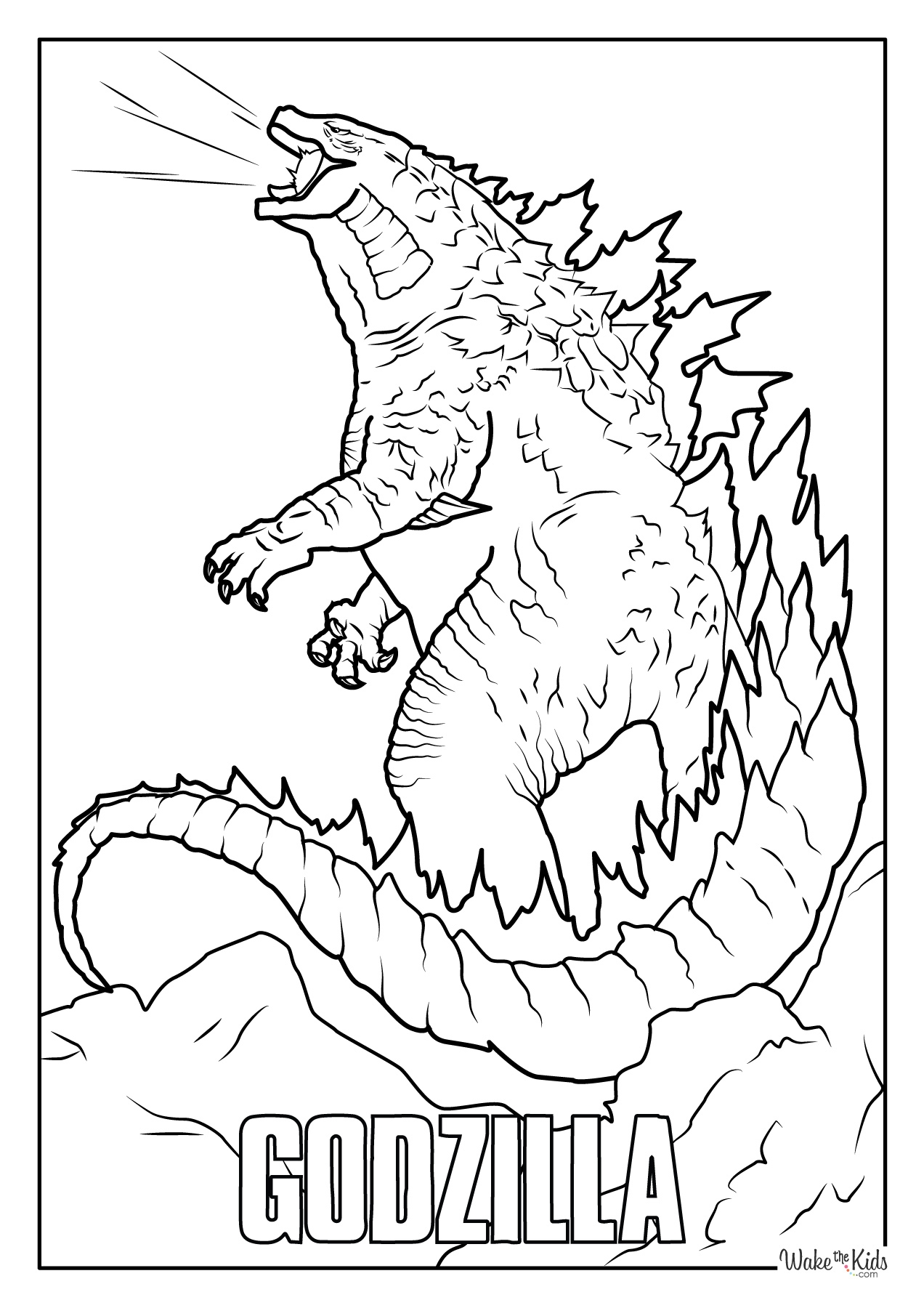 Godzilla Coloring Pages Free Printable PDFs WakeTheKids Godzilla Coloring Pages Free Printable PDFs WakeTheKids