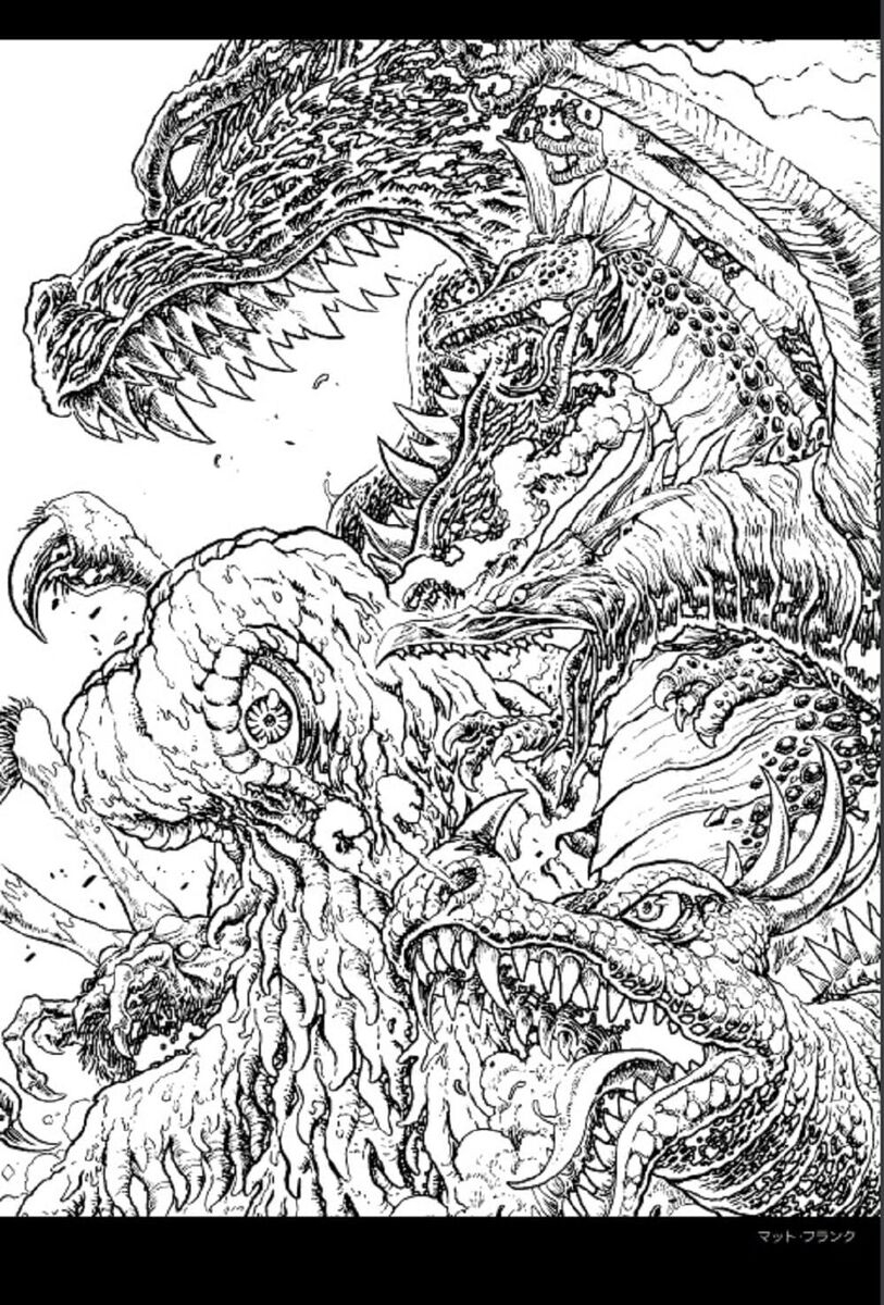 Godzilla X Kong New Empire Coloring Pages