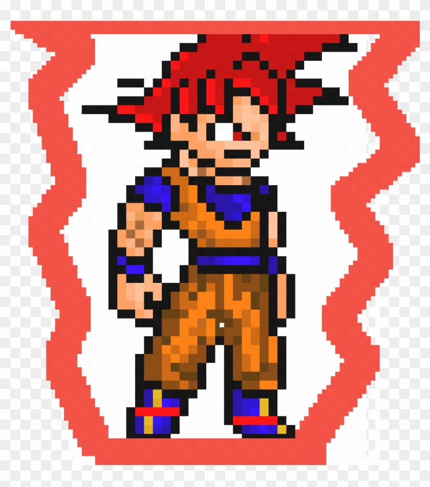 Goku Super Saiyan God Super Saiyan God Pixel Art Clipart 414225 PikPng