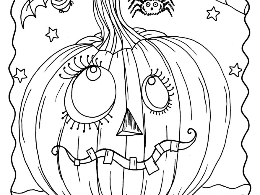 GOOFY Pumpkin Coloring Page Digital Download Instant Printable Adult Coloring Pages Halloween Jack O Lantern Etsy