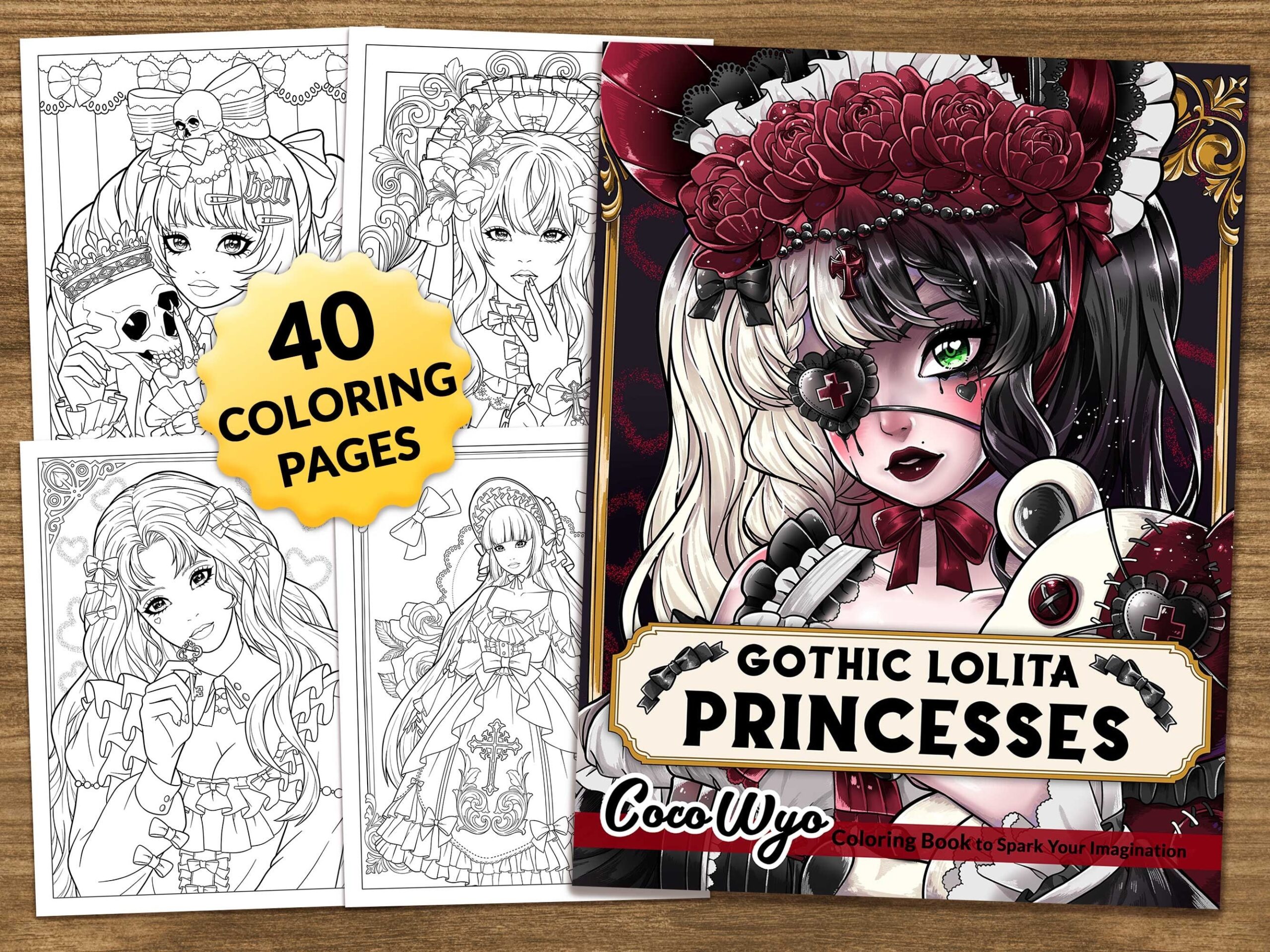 Gothic Lolita Princesses Fashion Coloring Book For Relaxing By Coco Wyo Etsy Gothic Lolita Princesses Fashion Coloring Book For Relaxing By Coco Wyo Etsy