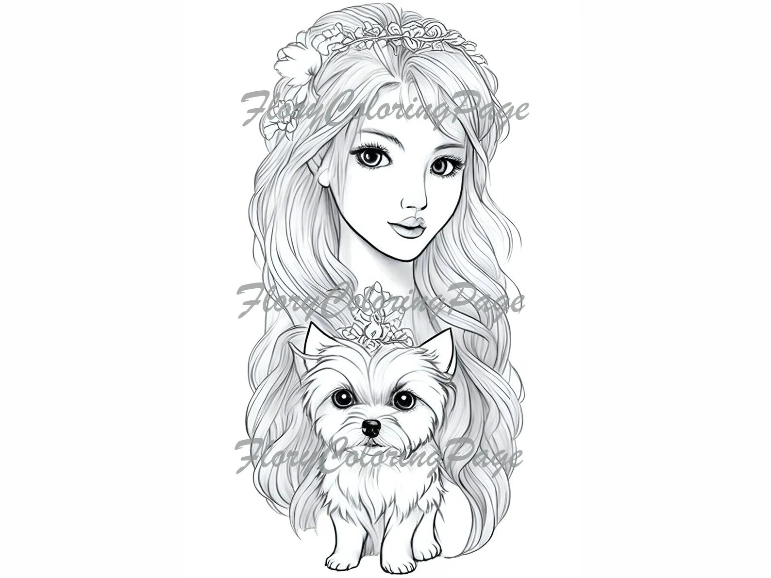 Grayscale Beauty Woman Coloring Pages For Adult Girl With Maltese Printable Adult Coloring Pages Digital Premium Grayscale Girl And Dog Etsy Grayscale Beauty Woman Coloring Pages For Adult Girl With Maltese Printable Adult Coloring Pages Digital Premium Grayscale Girl And Dog Etsy