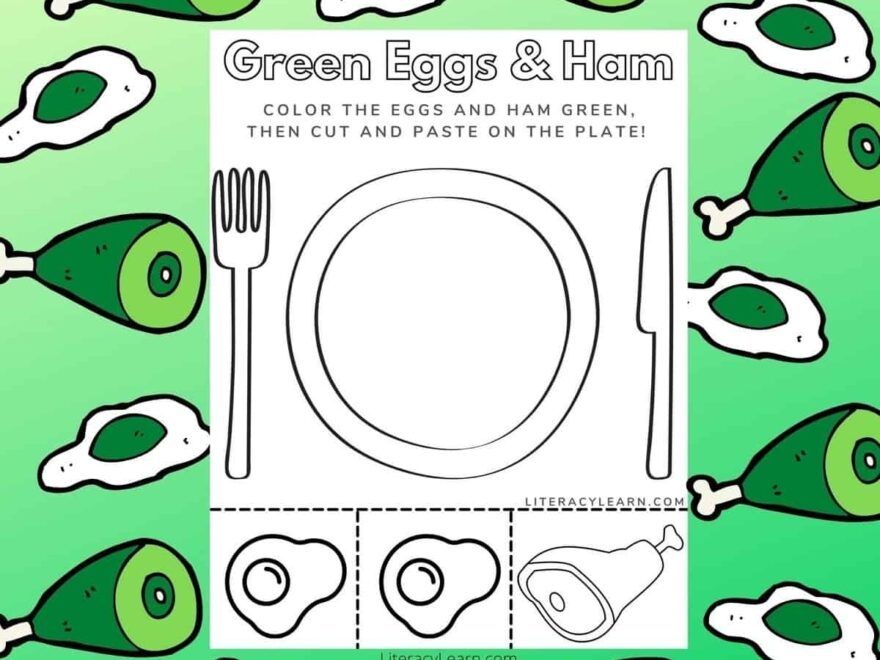Green Eggs Ham Printable Worksheet Literacy Learn
