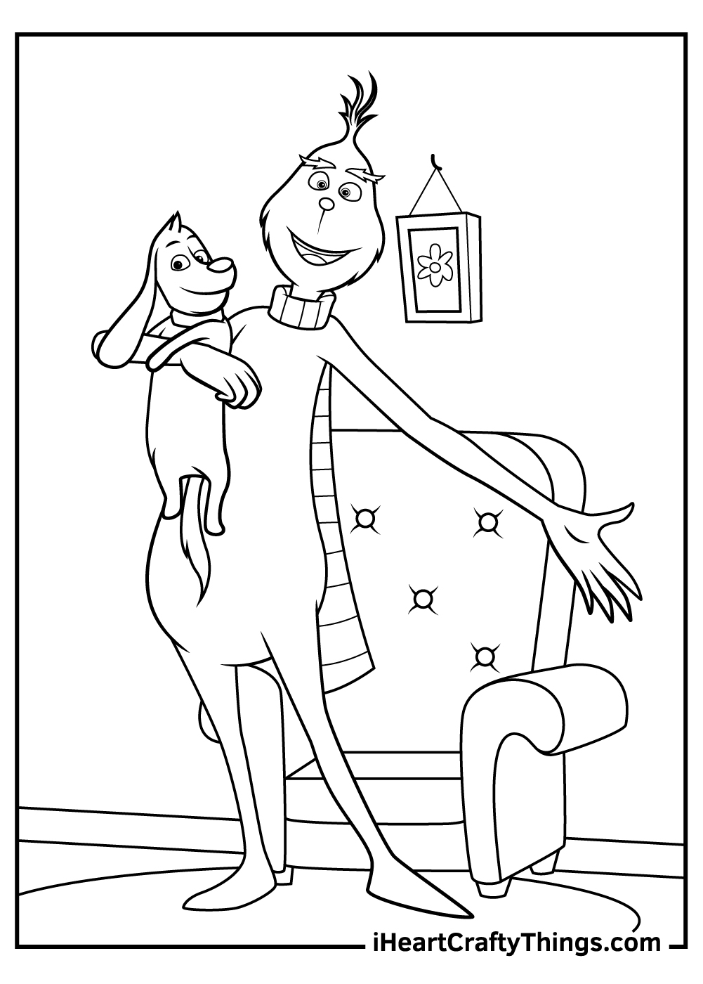 Grinch And Max Coloring Page Worksheet Grinch And Max Coloring Page Worksheet