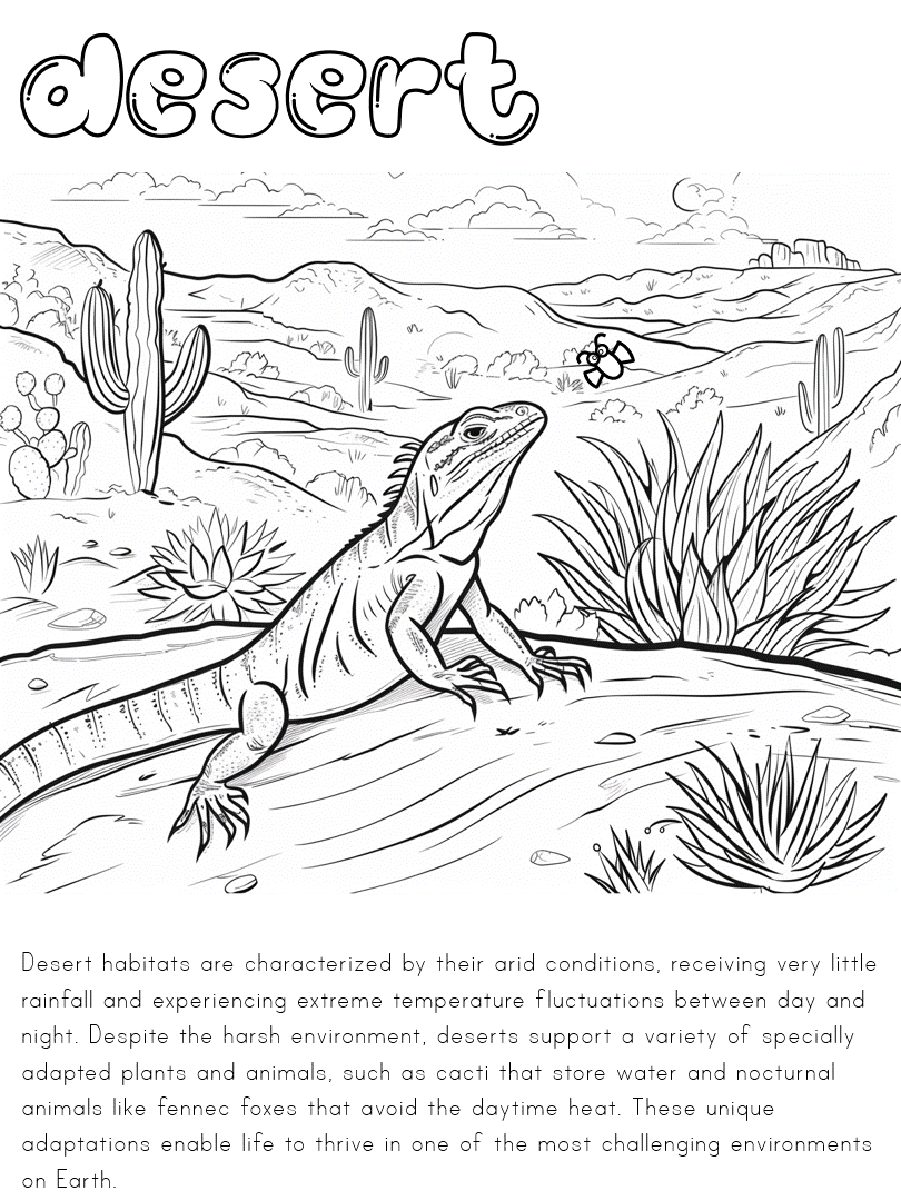 Habitats Coloring Pages