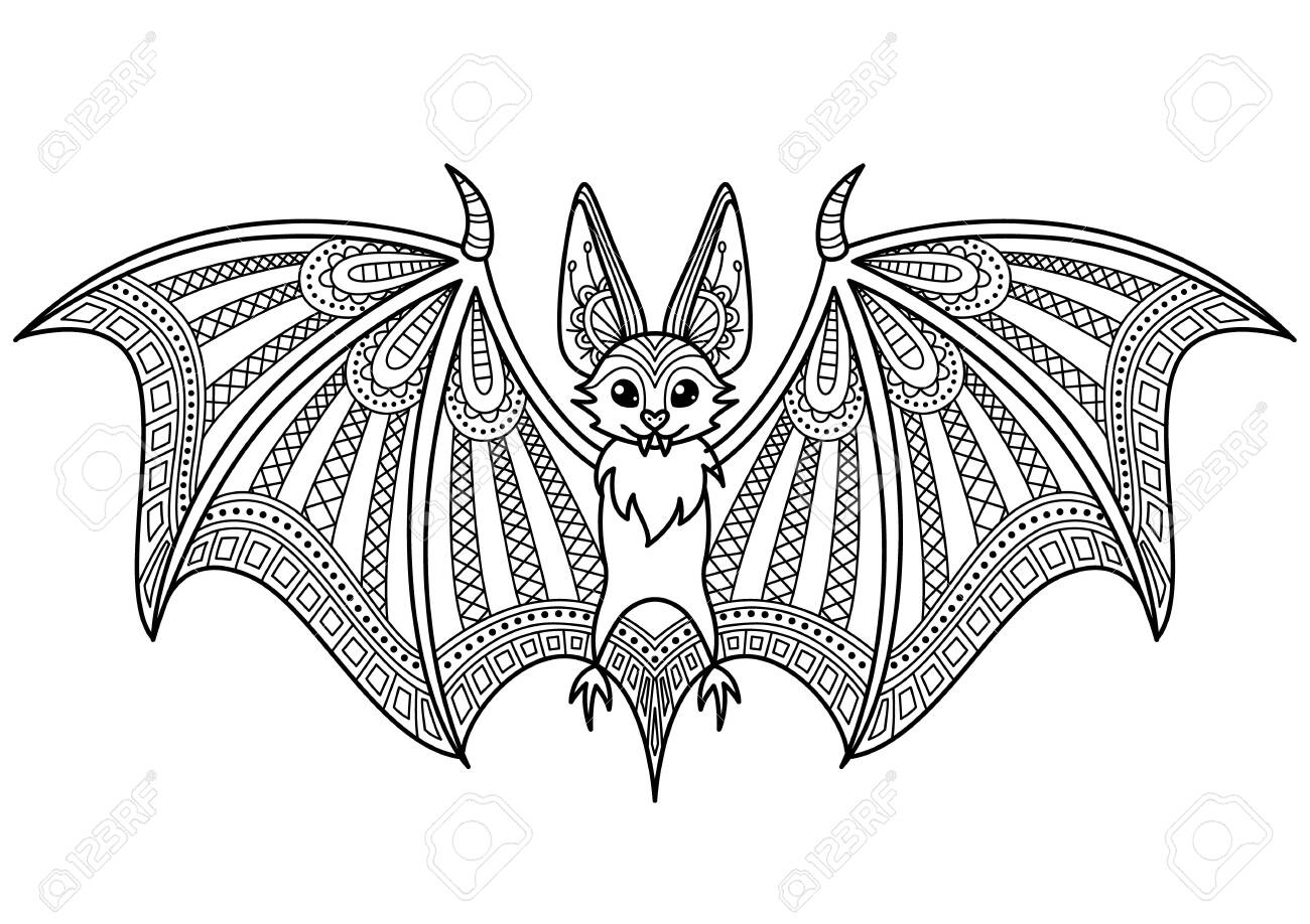 Halloween Bat Doodle Coloring Book Page Antistress For Adult Royalty Free SVG Cliparts Vectors And Stock Illustration Image 153852025 Halloween Bat Doodle Coloring Book Page Antistress For Adult Royalty Free SVG Cliparts Vectors And Stock Illustration Image 153852025