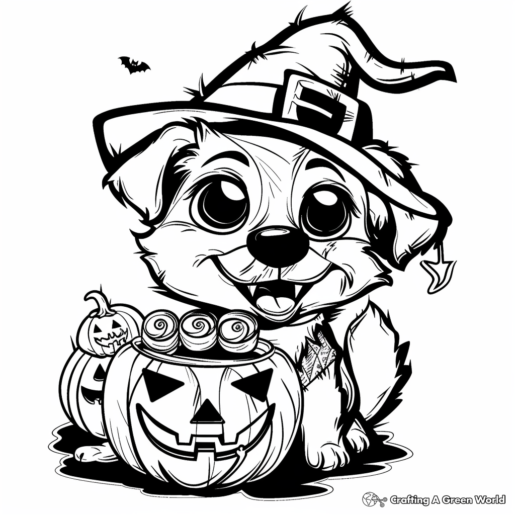Halloween Dog Coloring Pages Free Printable Halloween Dog Coloring Pages Free Printable