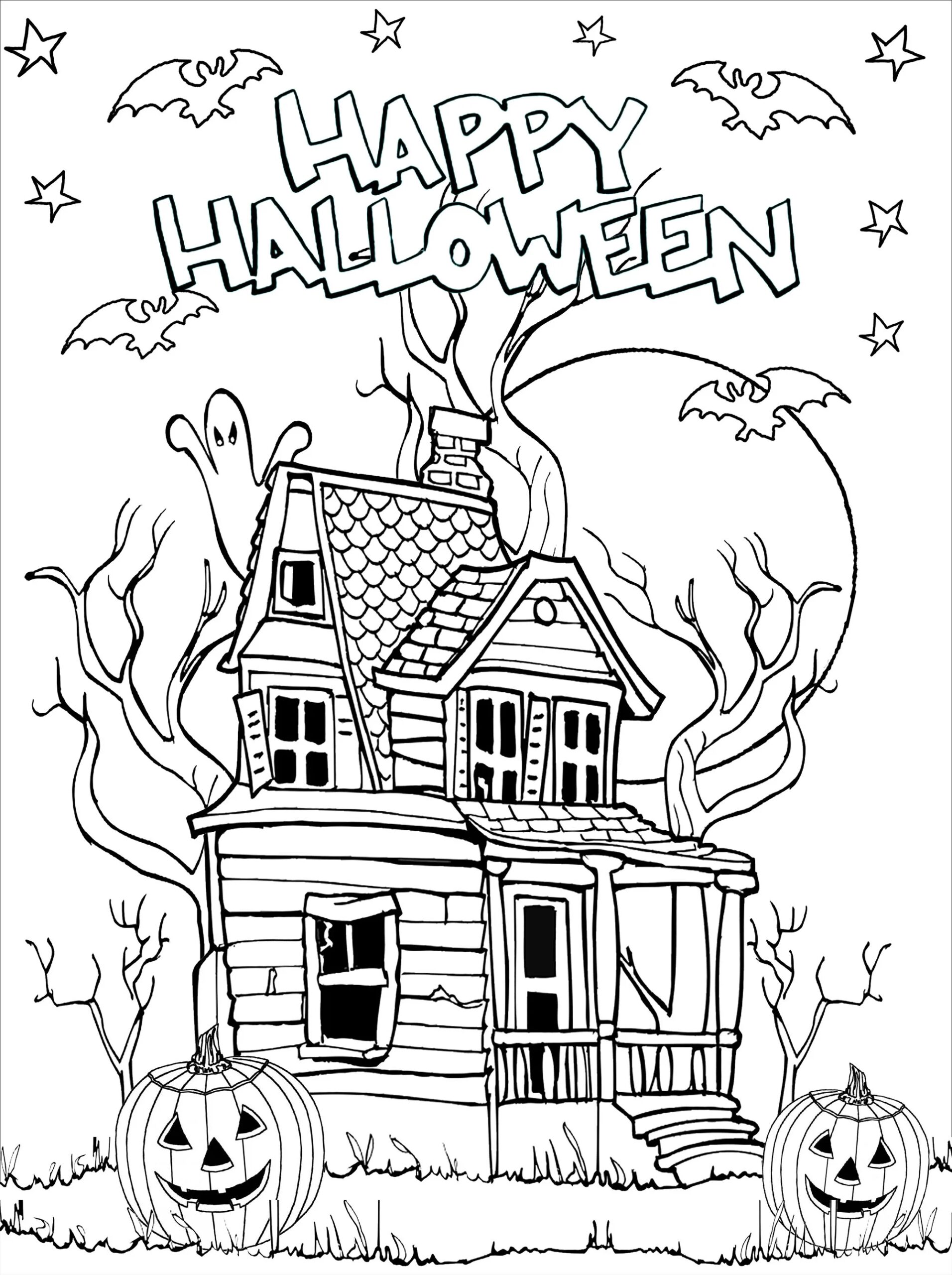 Halloween Haunted House Halloween Coloring Pages For Adults Page Coloring egypt hieroglyphs 