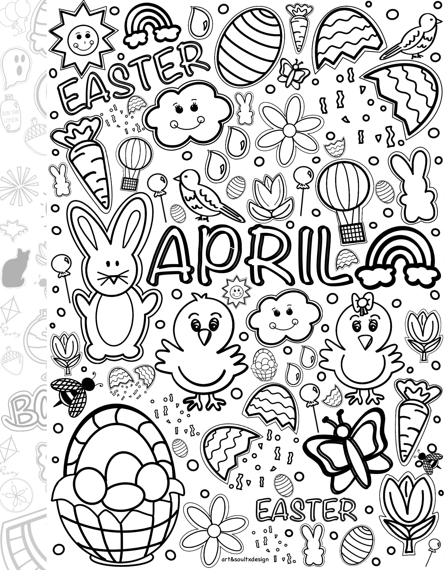 Spring Hat Coloring Pages Printable Spring Hat Coloring Pages Printable