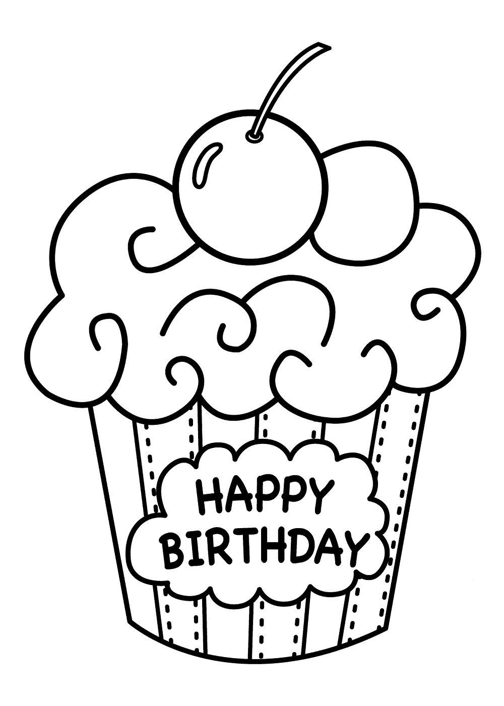 Happy Birthday Coloring Page Super Simple Worksheets Library