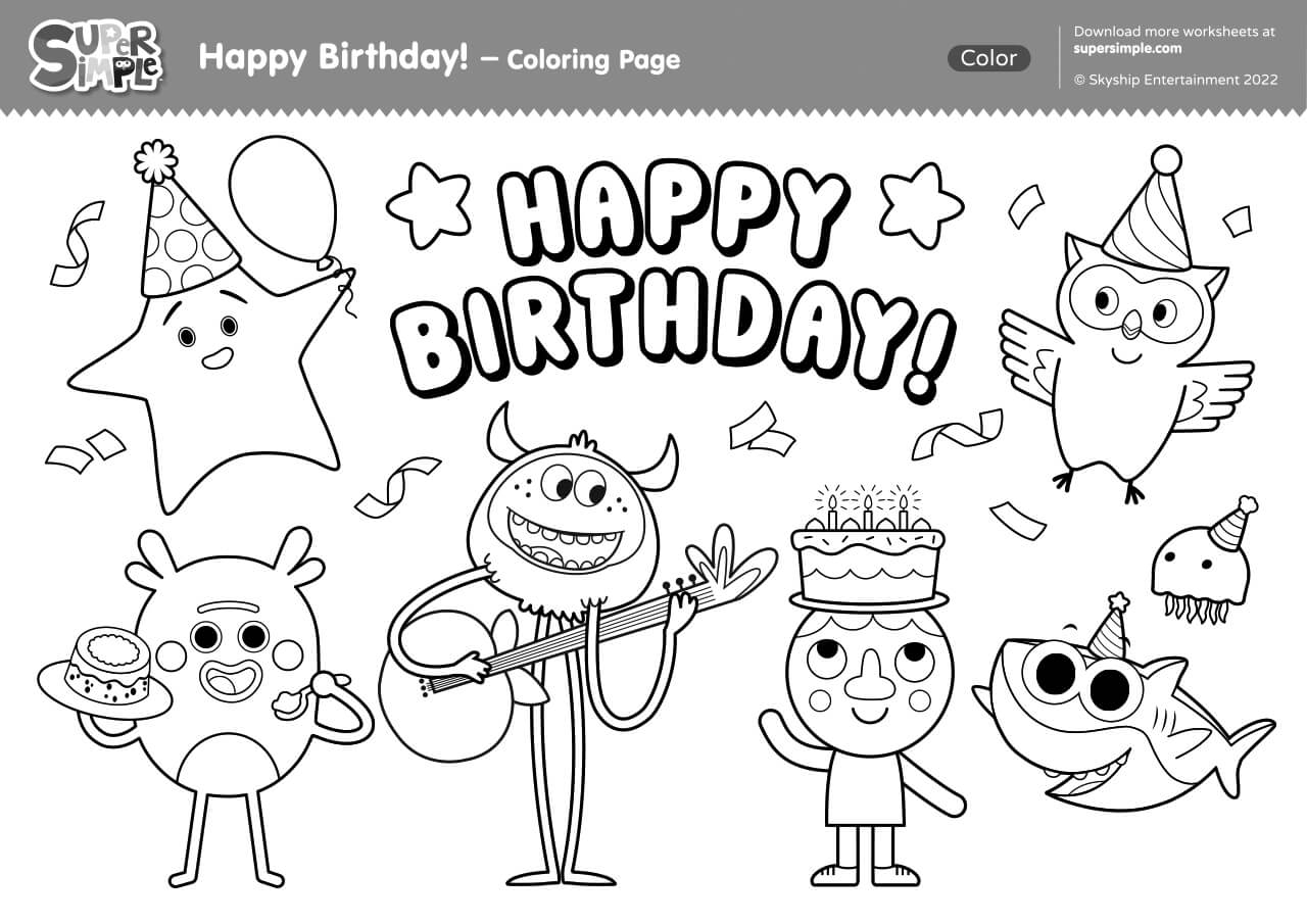 Birthday Pictures Coloring Pages Birthday Pictures Coloring Pages