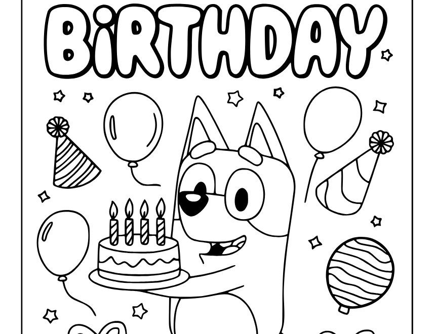 Happy Birthday Coloring Pages 25 Free Printable PDF