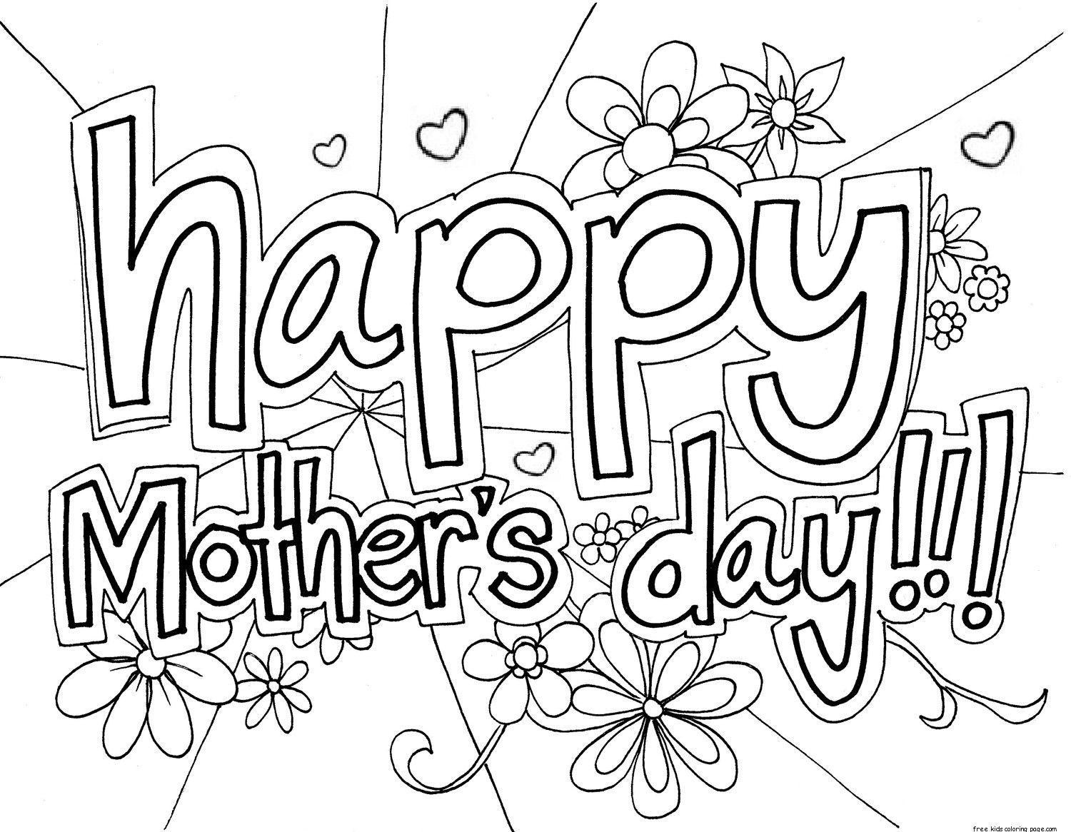 Happy Mothers Day Grandma Coloring Page