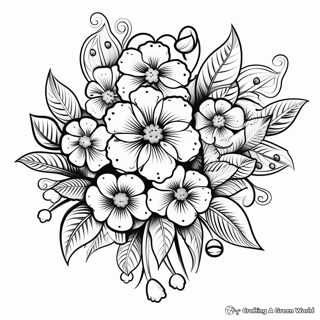 Hard Flower Coloring Pages
