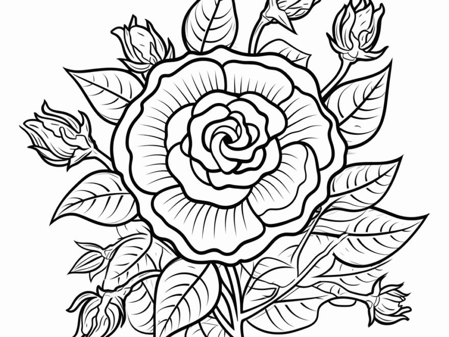 Hard Coloring Pages Of Flowers Free Printable