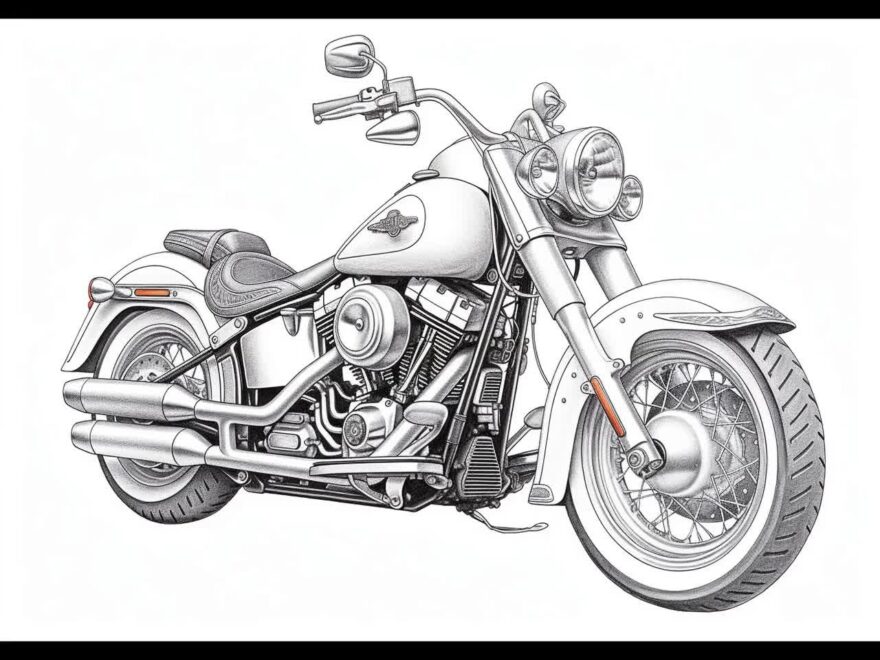 Harley Heritage 20 Iconic Harley davidson Coloring Pages PDF INSTANT DOWNLOAD Unique Digital Coloring Book Print paint Etsy