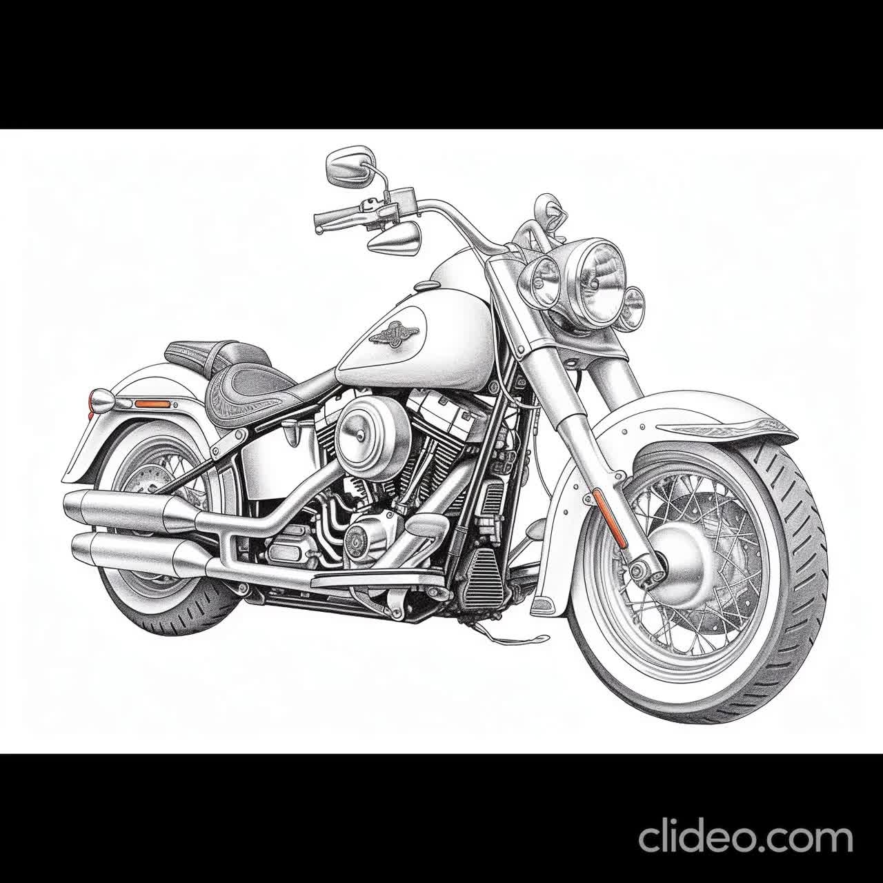 Harley Heritage 20 Iconic Harley davidson Coloring Pages PDF INSTANT DOWNLOAD Unique Digital Coloring Book Print paint Etsy
