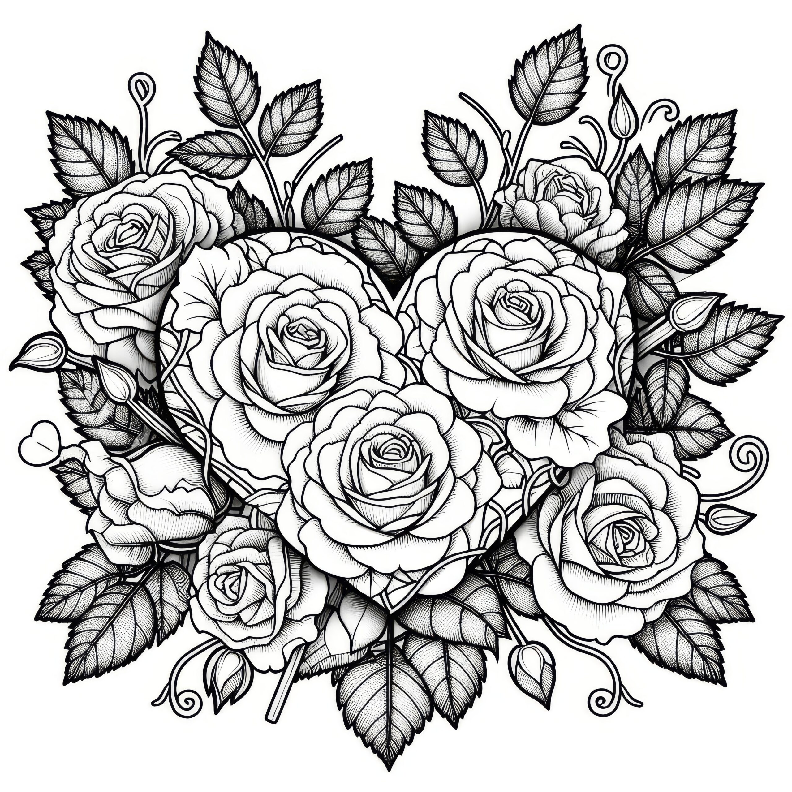 Rose Drawing Coloring Pages Rose Drawing Coloring Pages