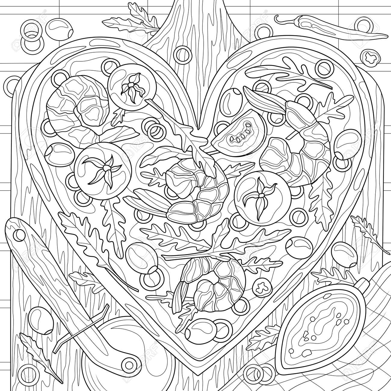 Pizza Adult Coloring Pages Pizza Adult Coloring Pages