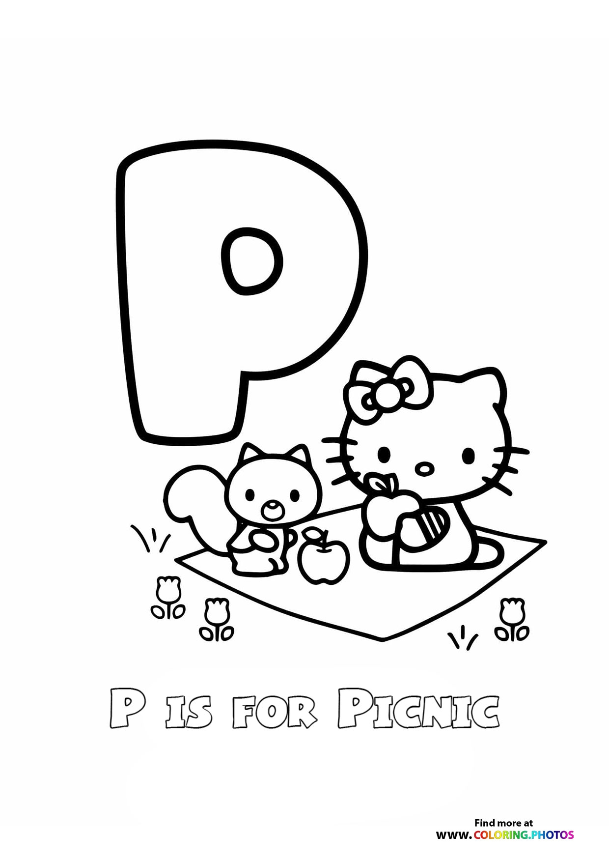 Hello Kitty Abc Coloring Pages