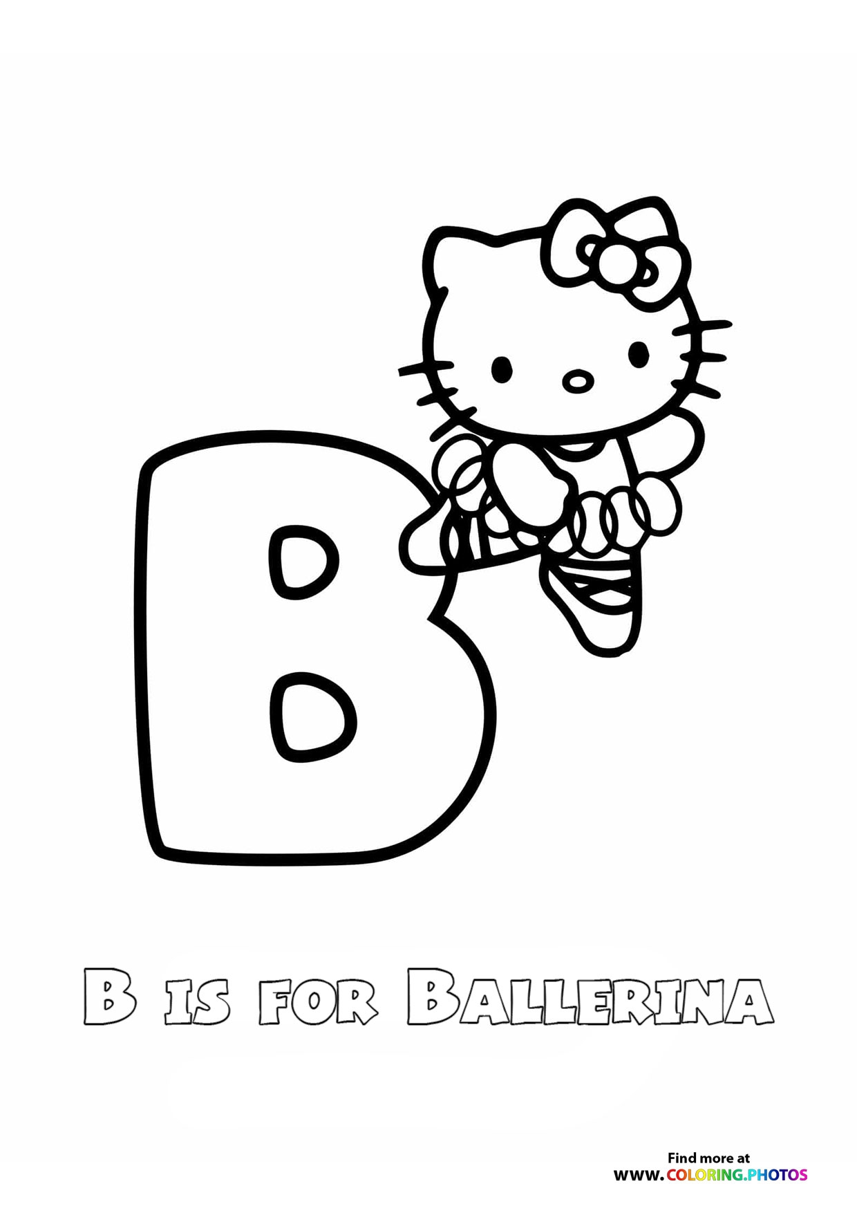 Hello Kitty ABC Letters Coloring Pages Free And Easy Print Or Download