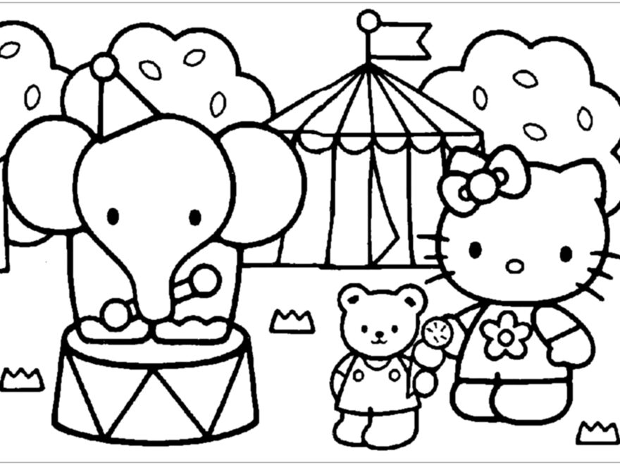 Hello Kitty At The Circus Hello Kitty Coloring Pages