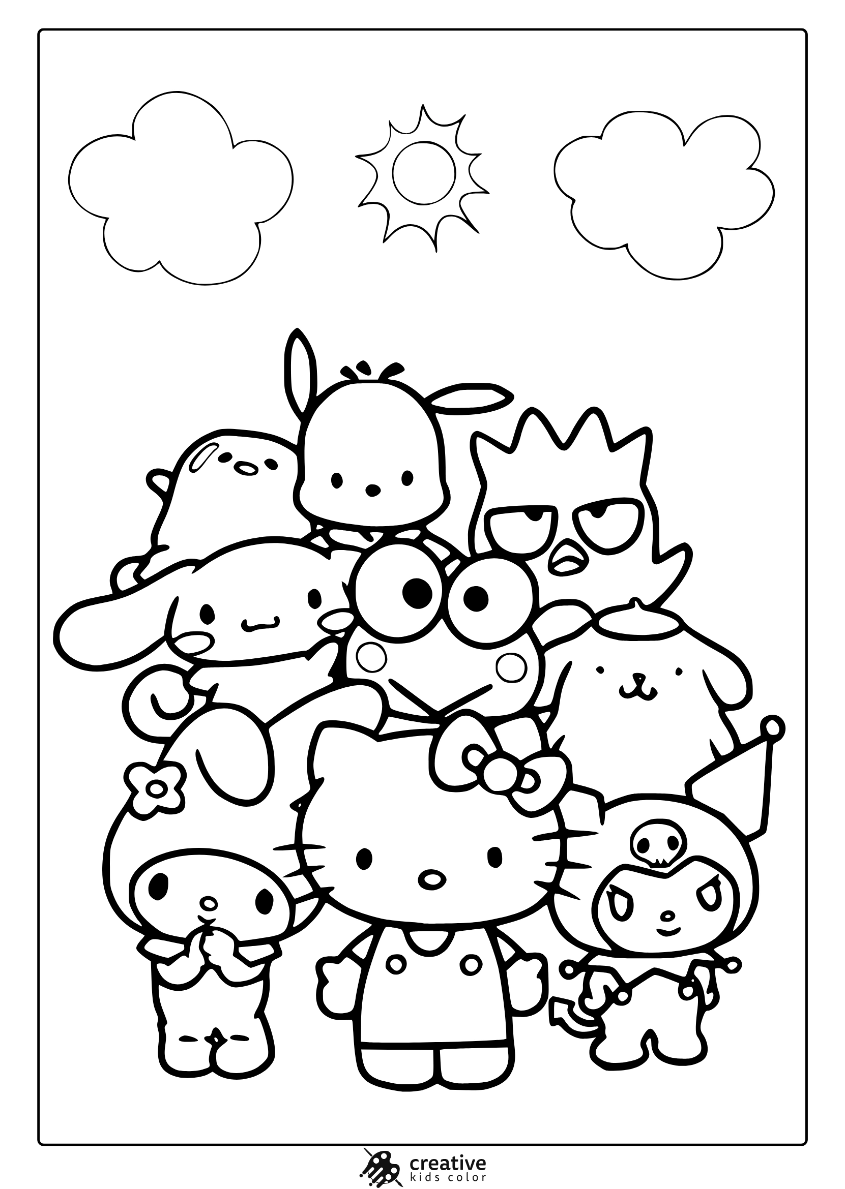 Hello Kitty And Daniel Coloring Pages