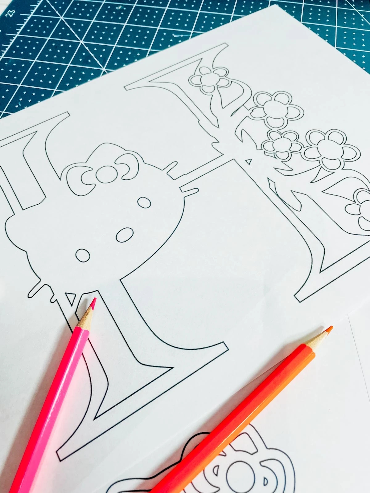 Hello Kitty Colouring Pages Letters Numbers Extraordinary Chaos
