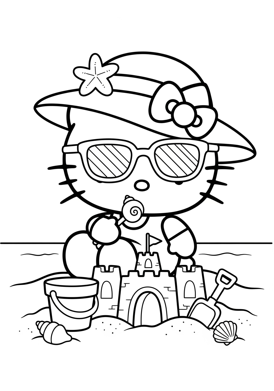 Hello Kitty Summer Coloring Pages Fun Printable Activities