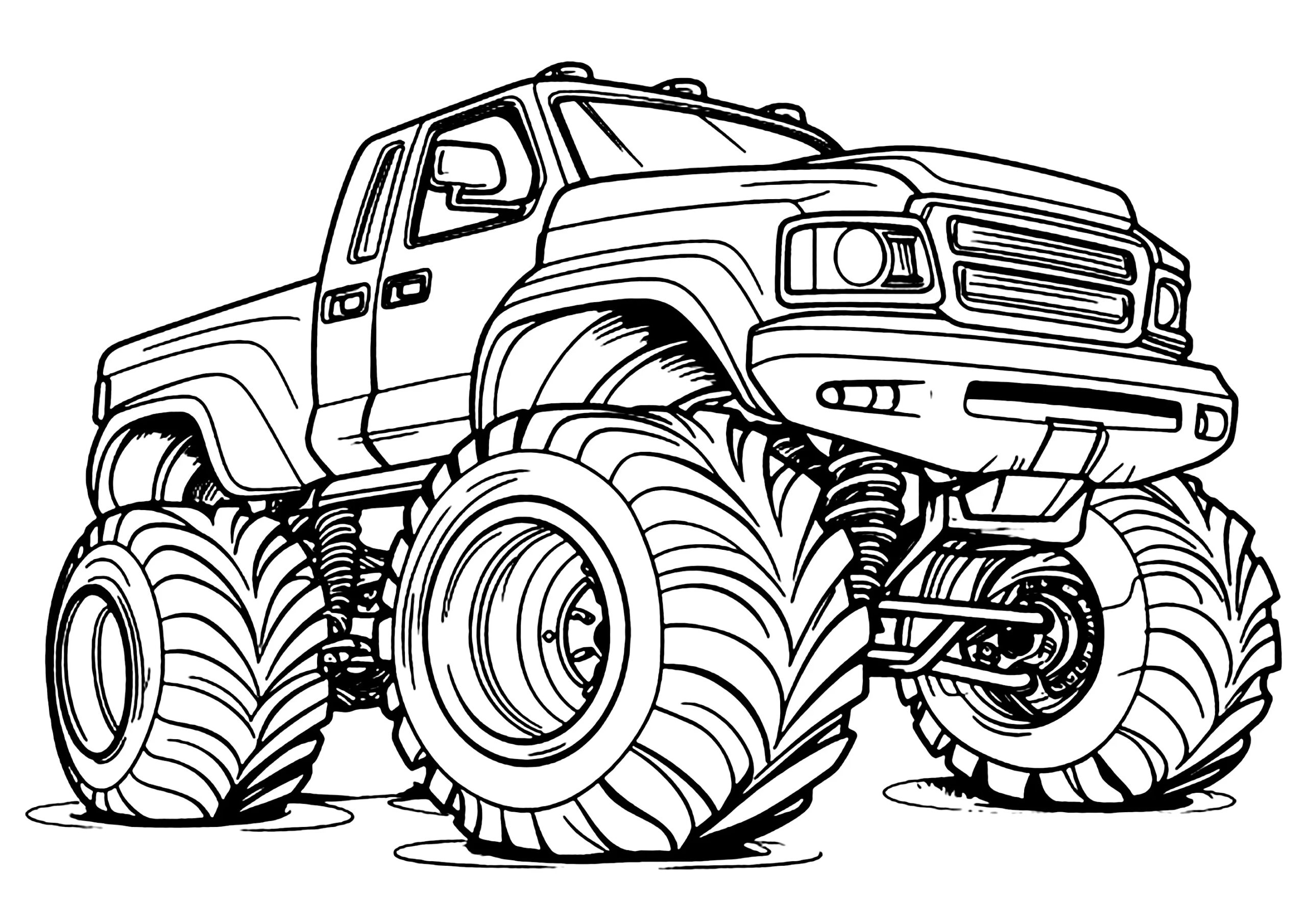 High street Car Monster Truck Coloring Pages High street Car Monster Truck Coloring Pages