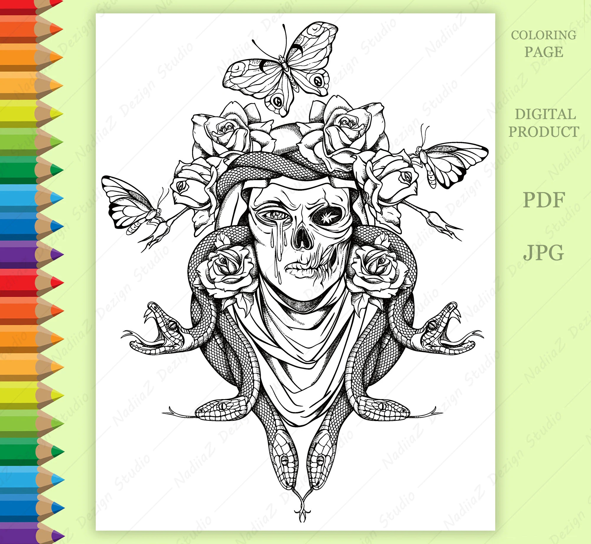 Horror Skull Coloring Pages Horror Skull Coloring Pages