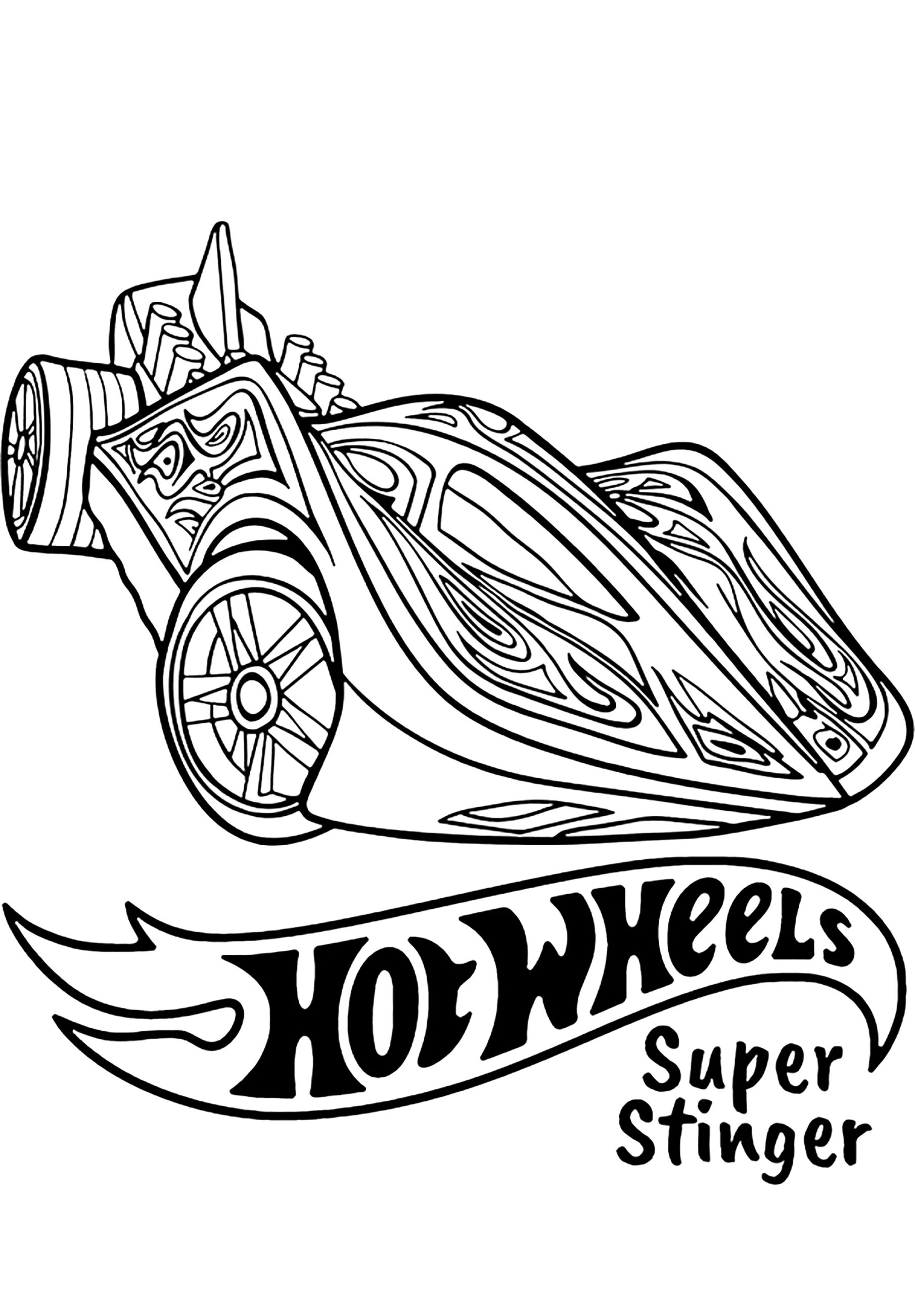 Hot Wheels Super Stinger Hot Wheels Coloring Pages Hot Wheels Super Stinger Hot Wheels Coloring Pages