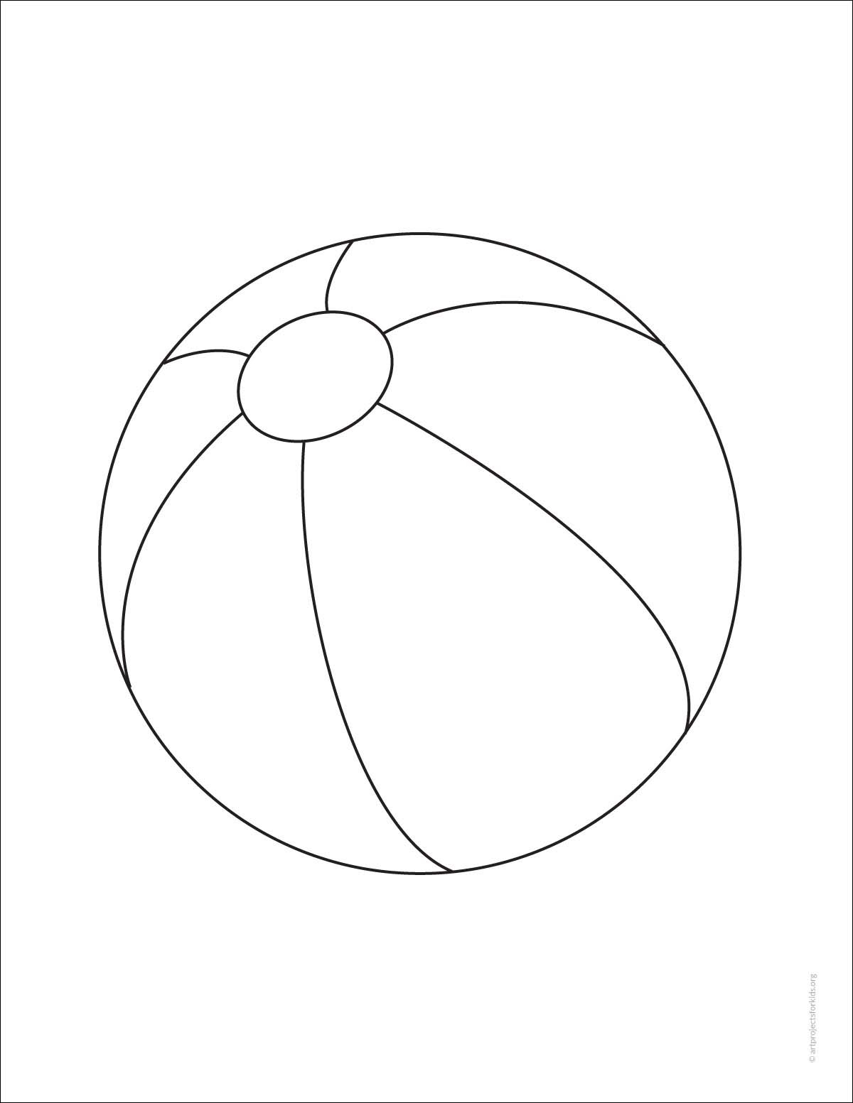 How To Draw A Beach Ball Tutorial And Beach Ball Coloring Page How To Draw A Beach Ball Tutorial And Beach Ball Coloring Page
