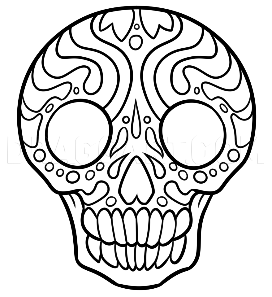 How To Draw A Christmas Sugar Skull Drawing Step By Step By Dawn DragoArt How To Draw A Christmas Sugar Skull Drawing Step By Step By Dawn DragoArt