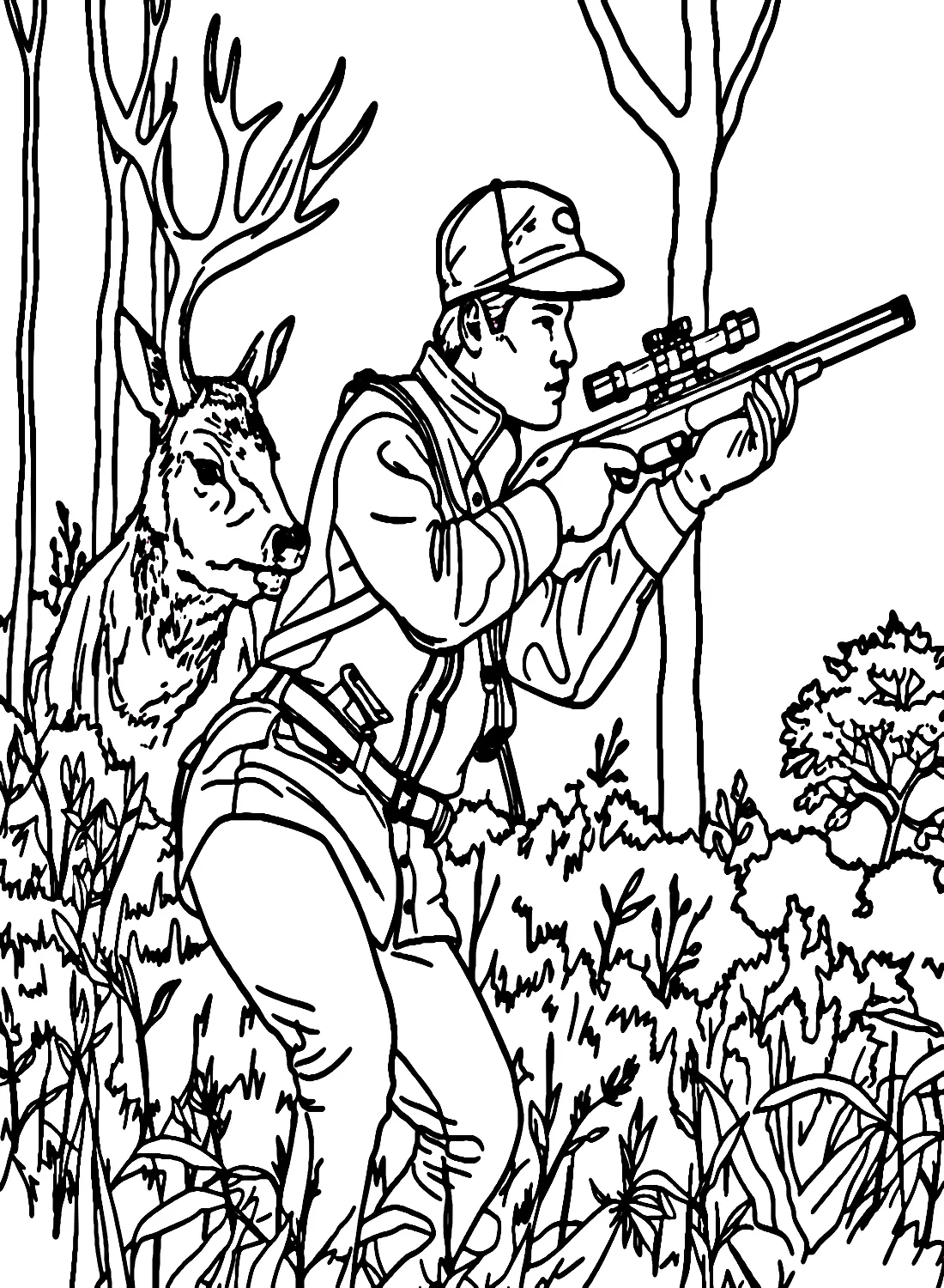 Hunting Coloring Pages To Print Free Printable Coloring Pages