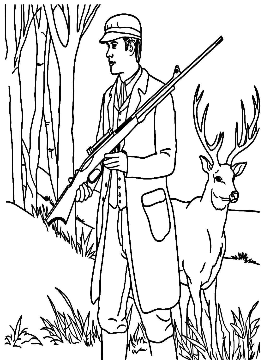 Deer Hunter Coloring Pages