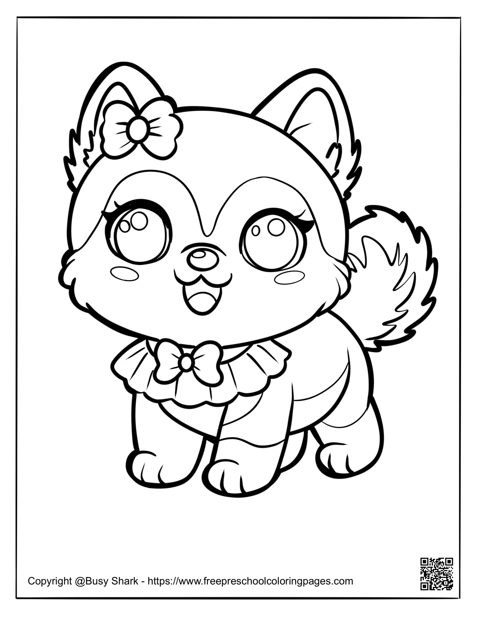 Husky Dog Free Coloring Pages