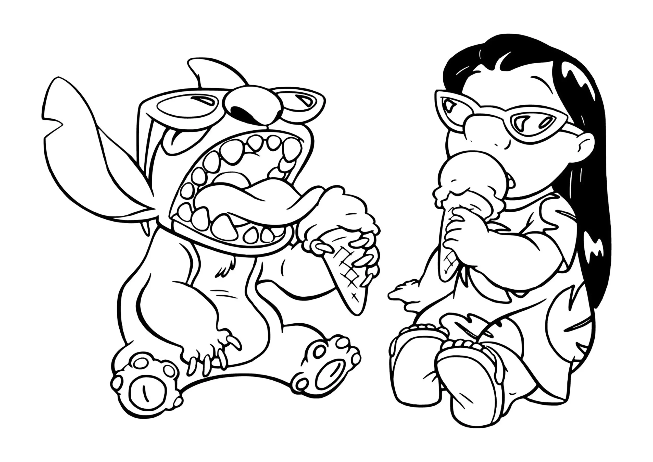 Ice Cream For Lilo And Stitch Lilo And Stitch Coloring Pages Ice Cream For Lilo And Stitch Lilo And Stitch Coloring Pages