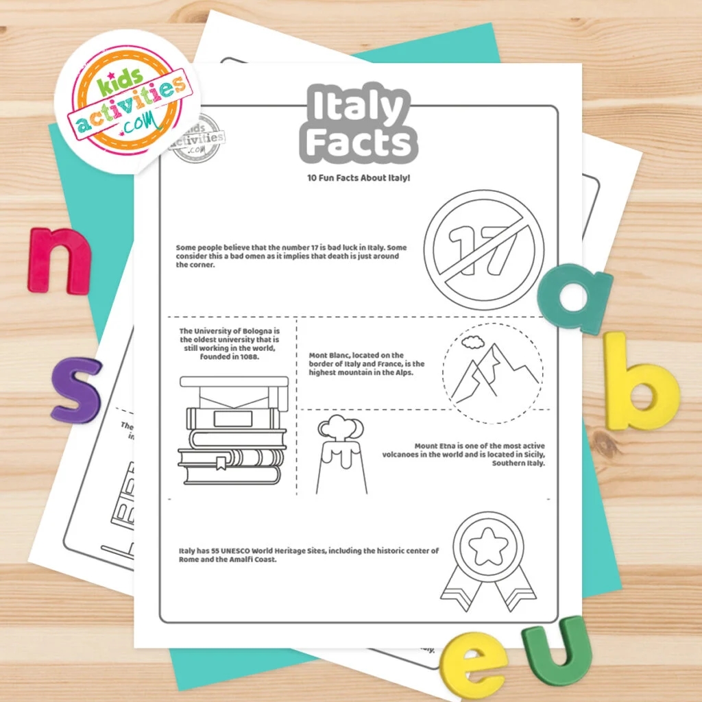 Fun Coloring Pages Italy For Kids