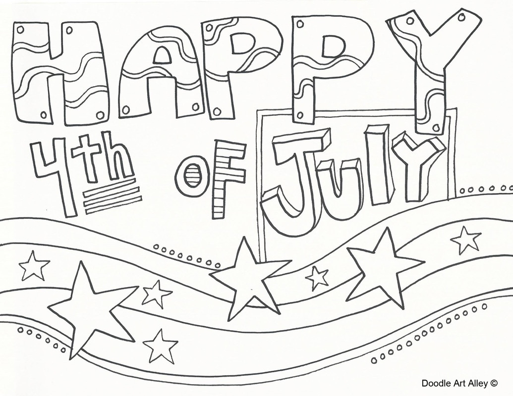 Independence Day Coloring Pages DOODLE ART ALLEY