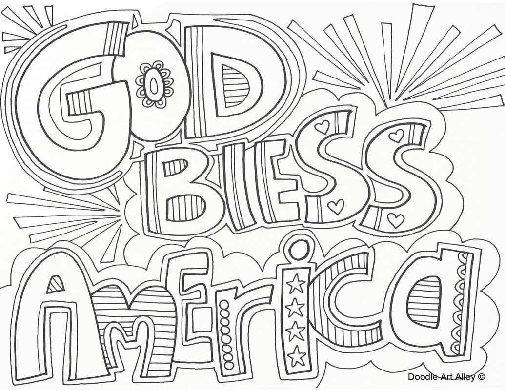 Independence Day Coloring Pages DOODLE ART ALLEY