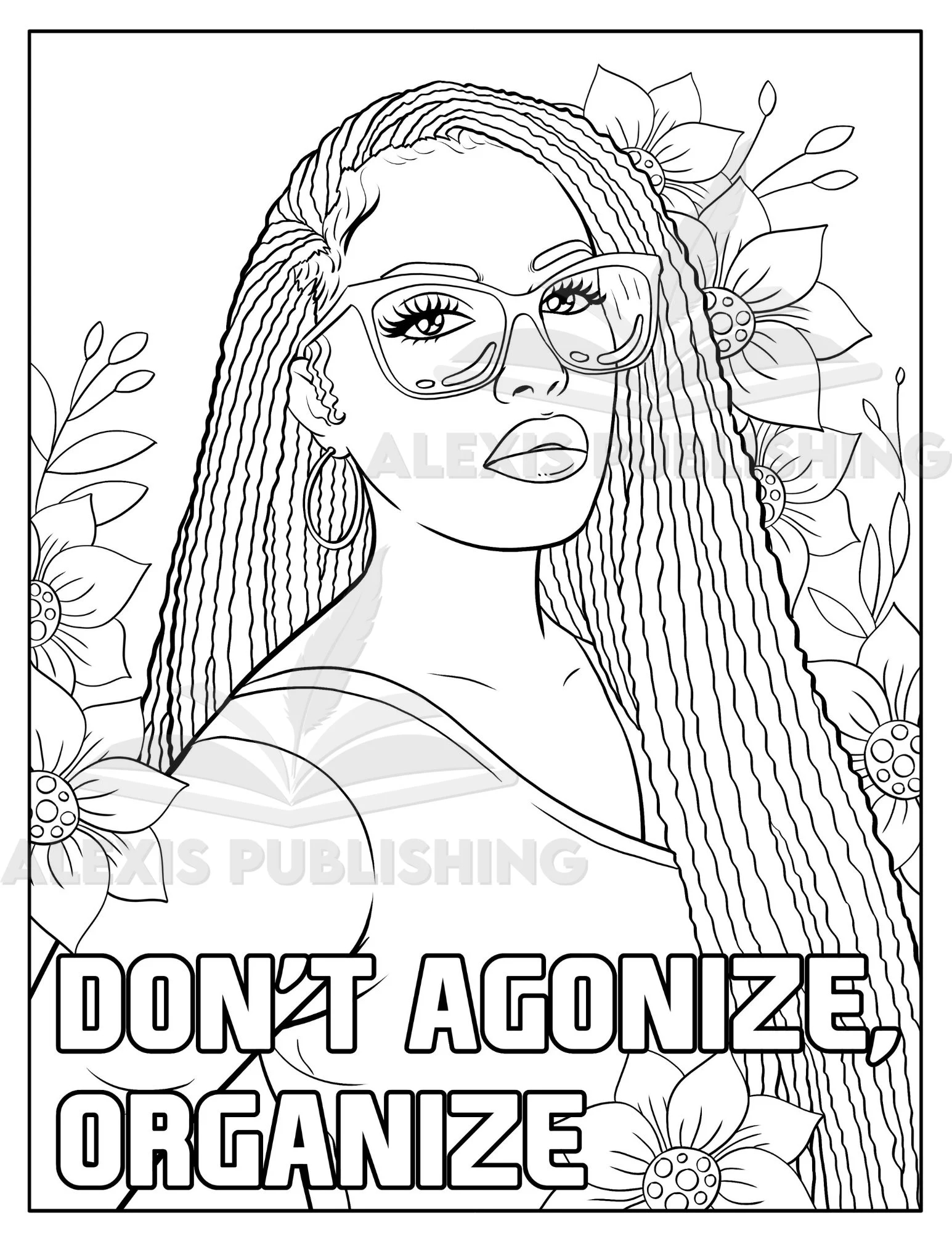 Inspirational Adult Coloring Page Beautiful Black Woman Portrait Motivational Quotes For Stress Relief Relaxation Printable JPG File Etsy New Zealand