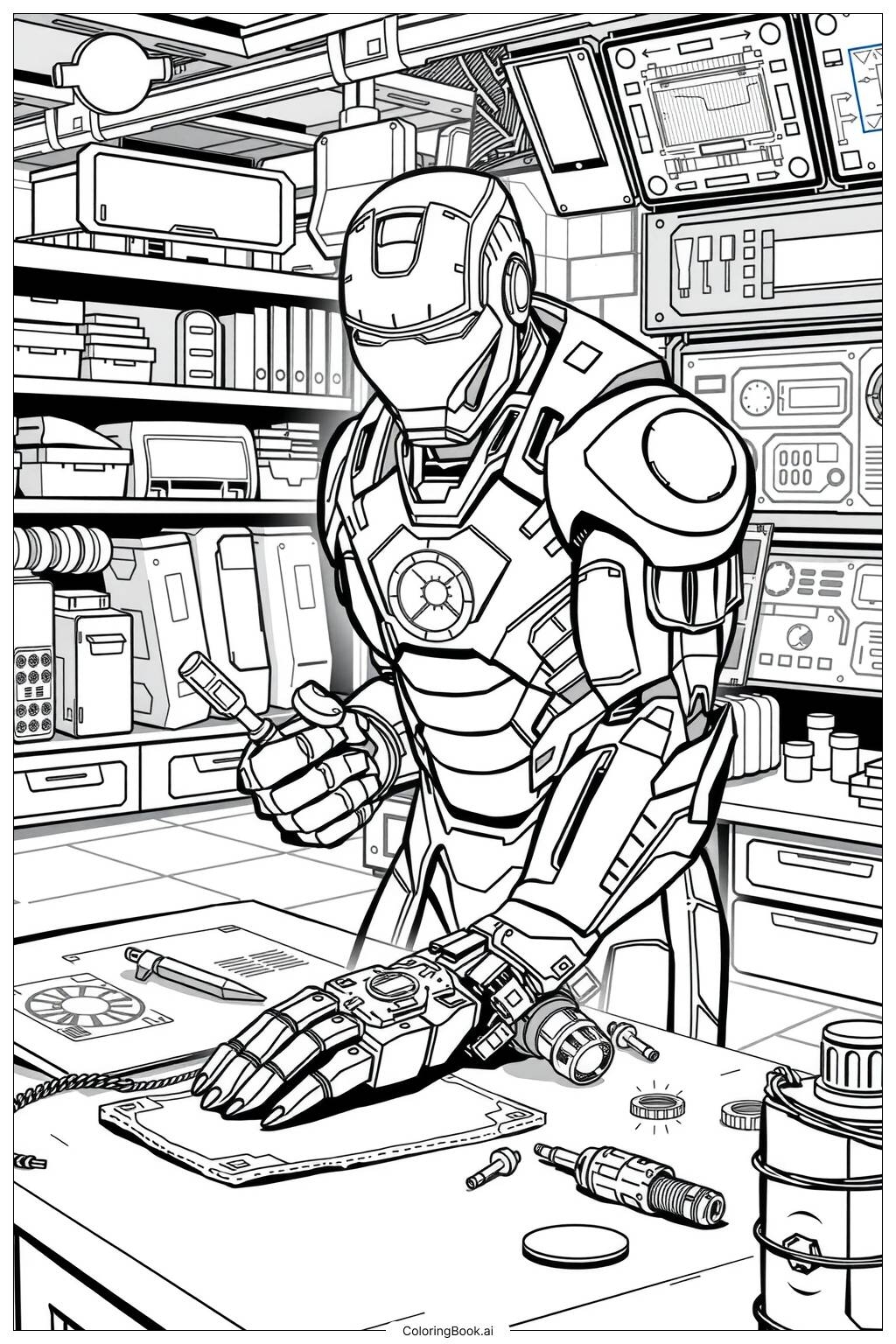 Iron Man Leading The Avengers 2 Coloring Page Free PDF PNG Printable Iron Man Leading The Avengers 2 Coloring Page Free PDF PNG Printable
