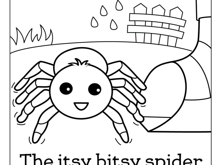 Itsy Bitsy Spider Coloring Pages Free Printable PDFs WakeTheKids