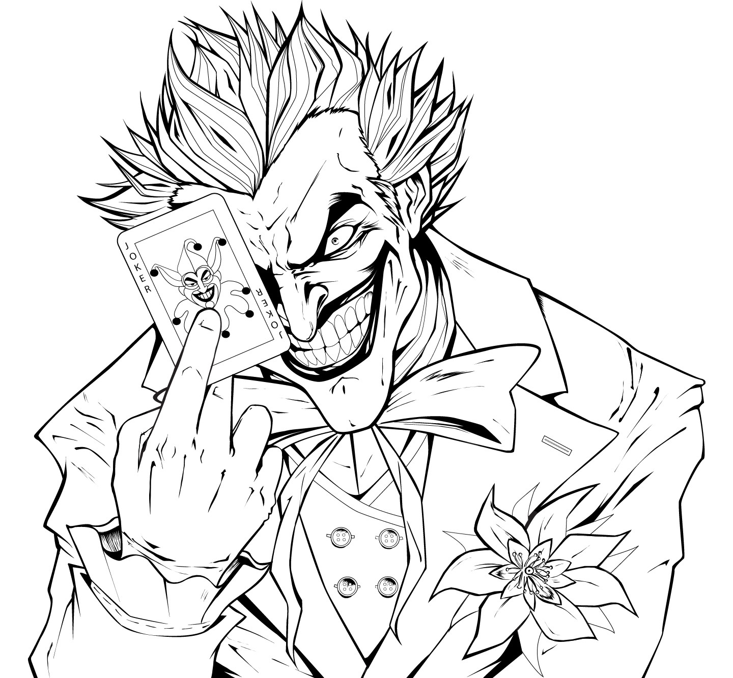Joker Coloring Pages For Kids Joker Coloring Pages For Kids