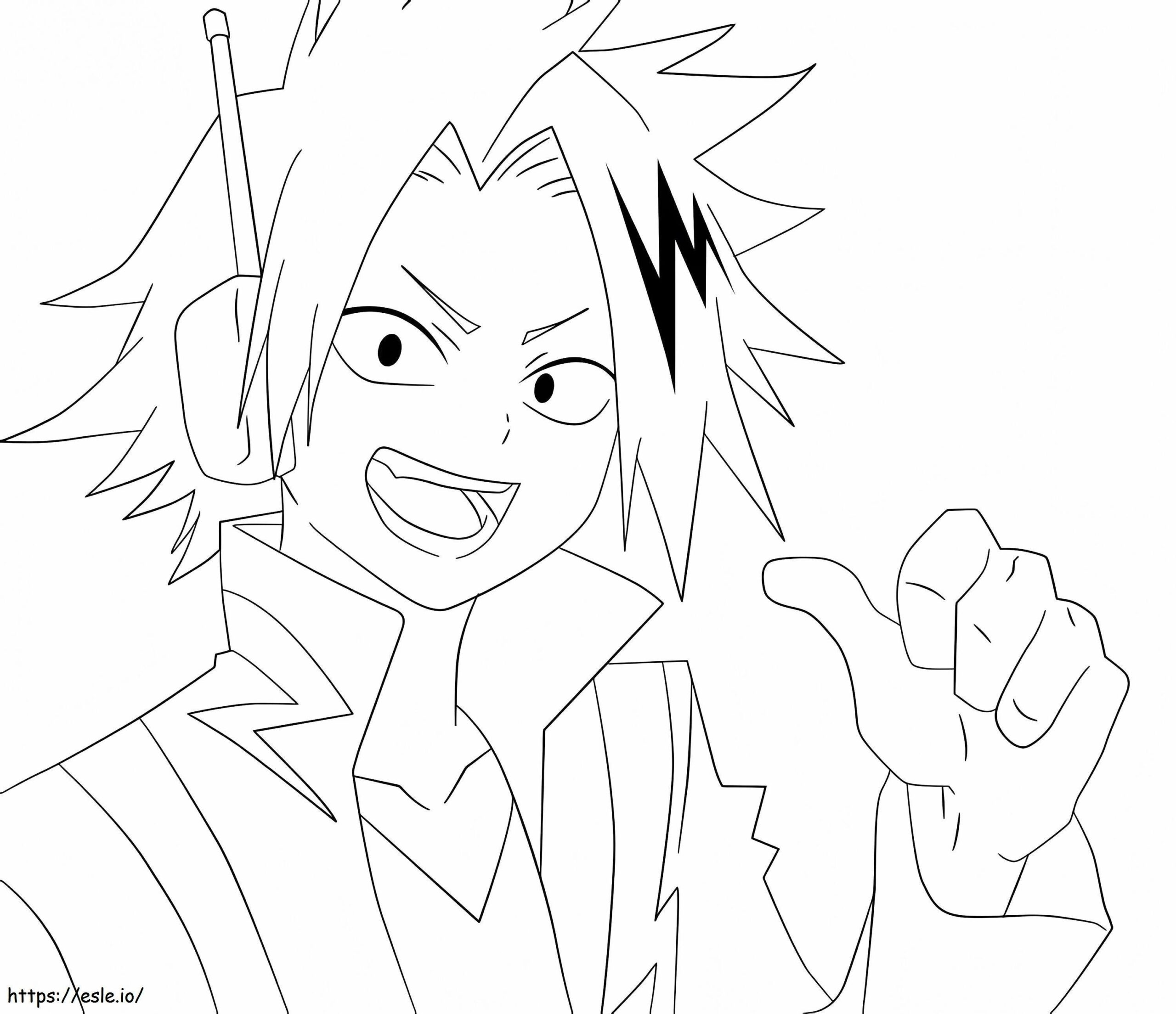 Kaminari Denki In My Hero Academia Coloring Page