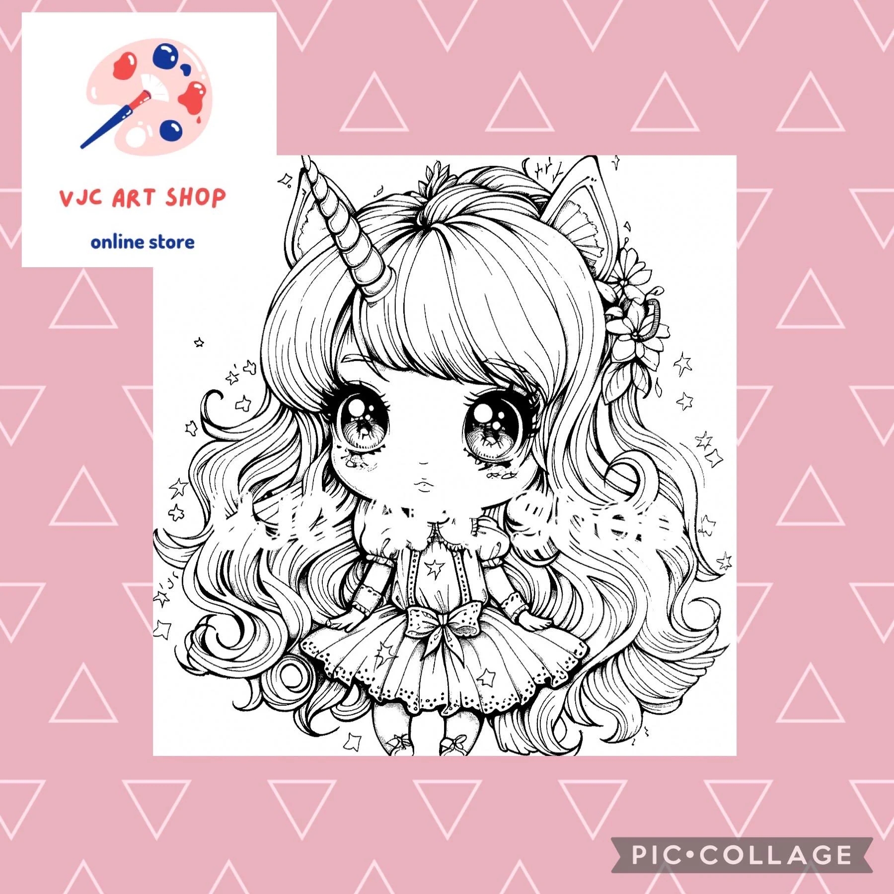 Kawaii Girl Colouring 22 Pages Coloring Book For 14 Creative Fun Ideal Gift For Birthday Holidays Etsy