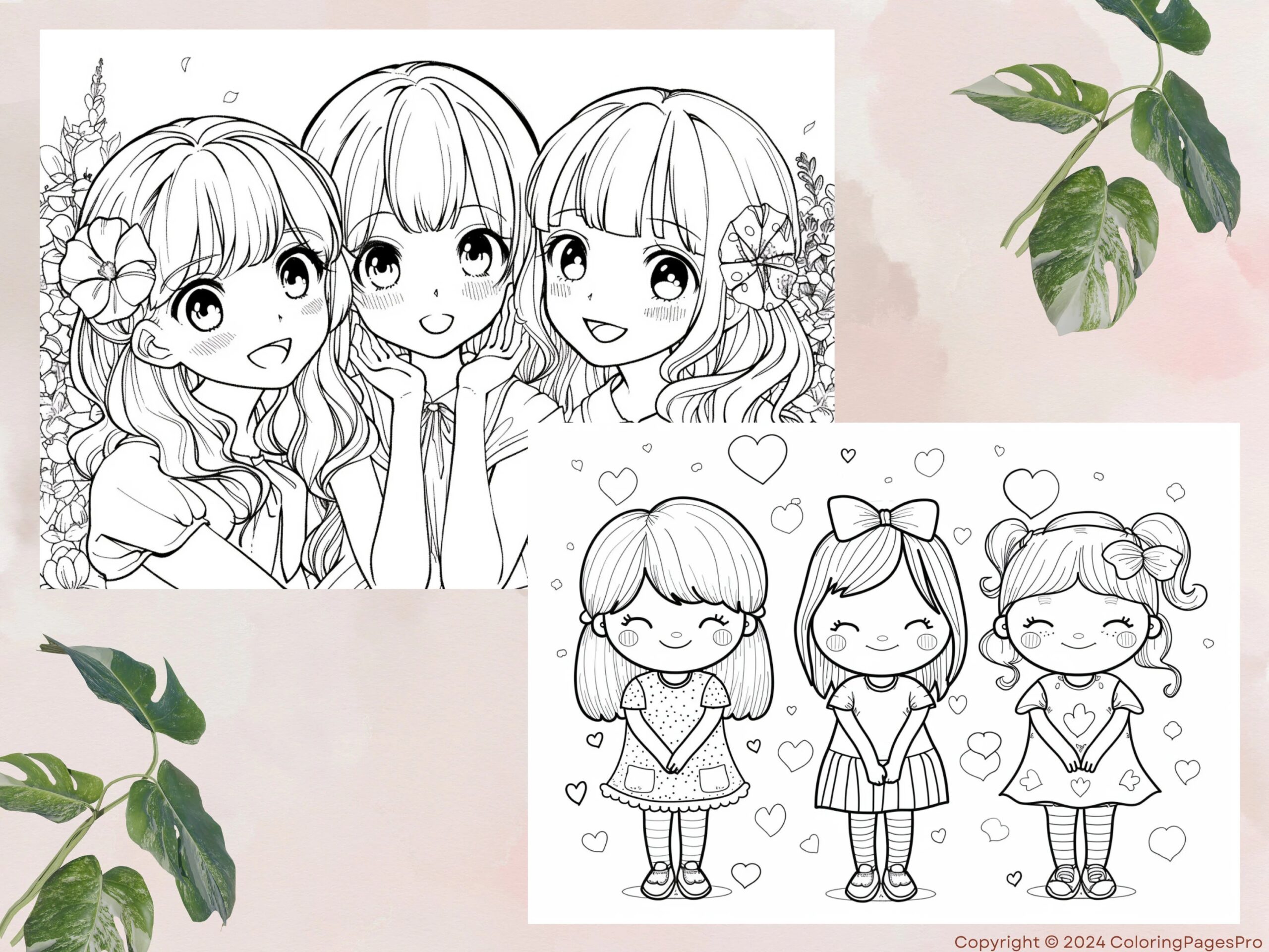 Kawaii Girls Coloring Pages For Adults And Kids Instant Download Printable Digital Sheets Kawaii Girls Digital Art Etsy Kawaii Girls Coloring Pages For Adults And Kids Instant Download Printable Digital Sheets Kawaii Girls Digital Art Etsy